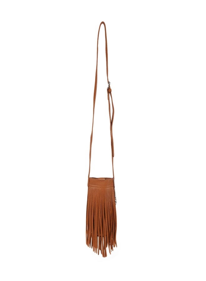 MONROW Tan Solid Cross-body Sling Bag with Adjustable Strap for Women - Image 1